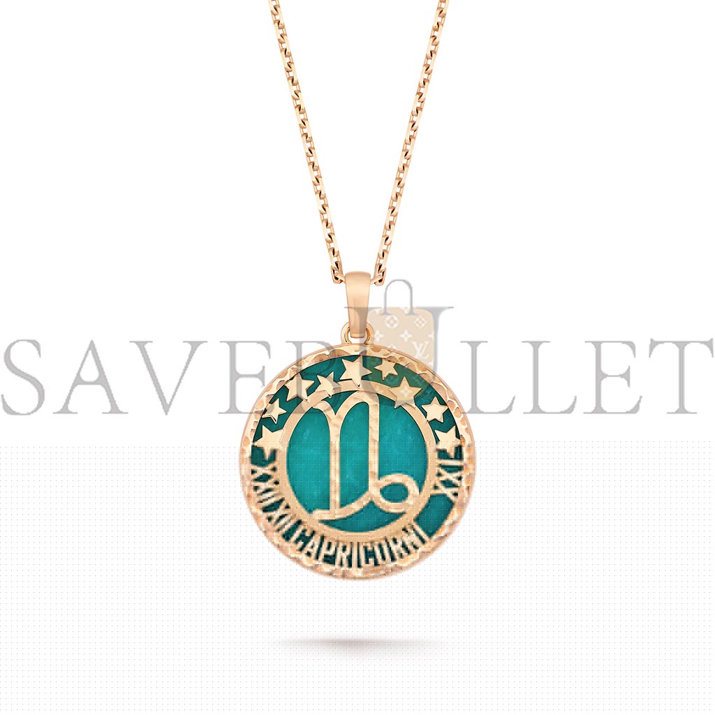 VAN CLEEF ARPELS ZODIAQUE LONG NECKLACE CAPRICORNI (CAPRICORN) - ROSE GOLD, AMAZONITE  VCARP9R900